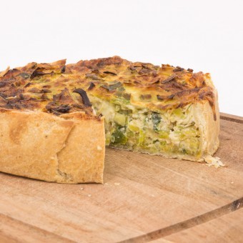 Quiche fondue de poireaux et brie de Meaux